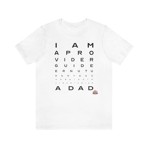 Open image in slideshow, Dadaholiks Eye Chart T-shirt (Black Font)
